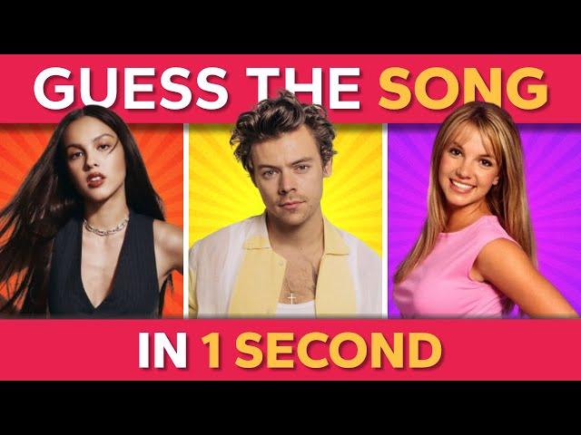 GUESS THE SONG IN 1 SECOND  | Music Quiz