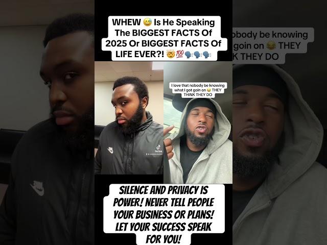 SILENCE and PRIVACY IS POWER! NEVER Tell People Your Plans Or Business! Let SUCCESS Speak For You!