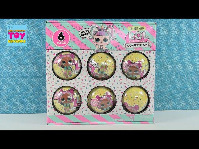 LOL Surprise Confetti Pop Re Released 6 Pack Doll Unboxing Review | PSToyReviews