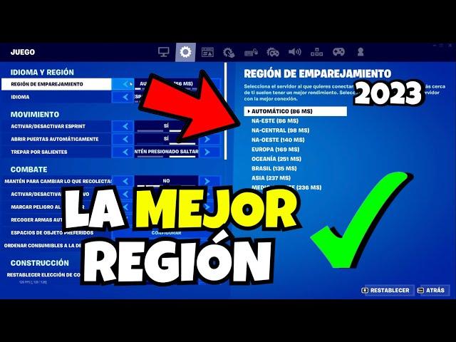 CUAL ES LA MEJOR REGIÓN PARA JUGAR FORTNITE EN LATAM? 2023