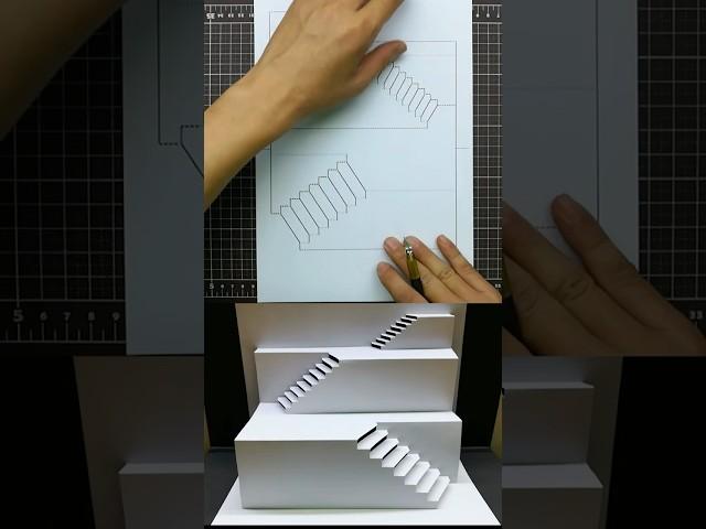 3D Staircase Card｜DIY｜Paper Crafts｜Paper Art｜Pop Up Card｜Origami｜Kirigami Art｜樓梯彈出卡片 #art  #diy