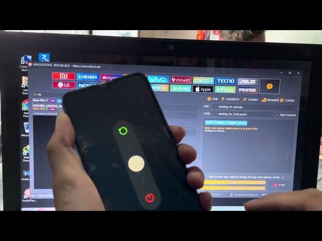 Oppo a5s  pattern password unlock by unlocktool