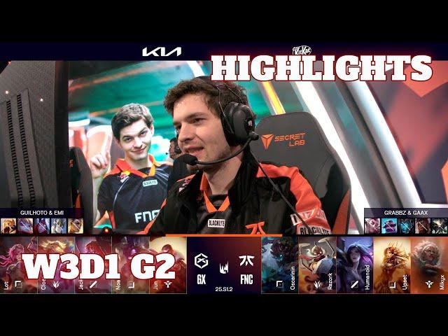 GX vs FNC - Highlights | Week 3 Day 1 LEC Winter 2025 | GIANTX vs Fnatic W3D1