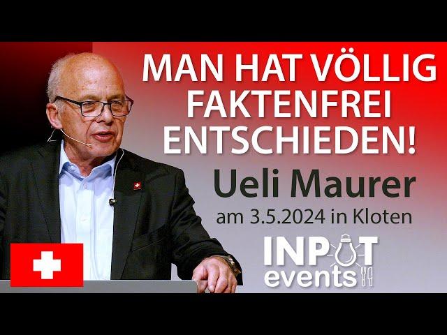 Alt Bundesrat Ueli Maurer: "Die Liebe der Politik zur Bevormundung" (Teil 1/4)