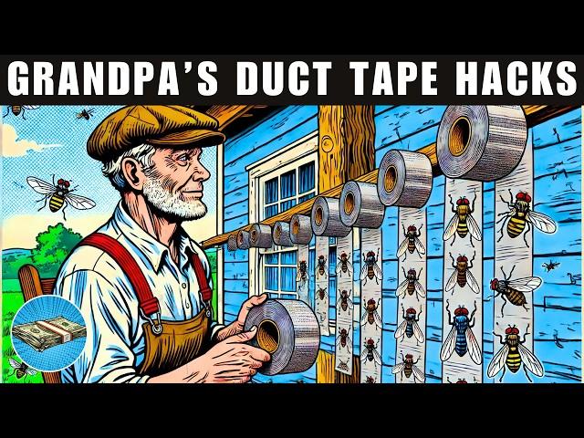 Grandpa's 43 Duct Tape Life Hacks that will BLOW YOUR MIND & MAKE LIFE EASIER!!!