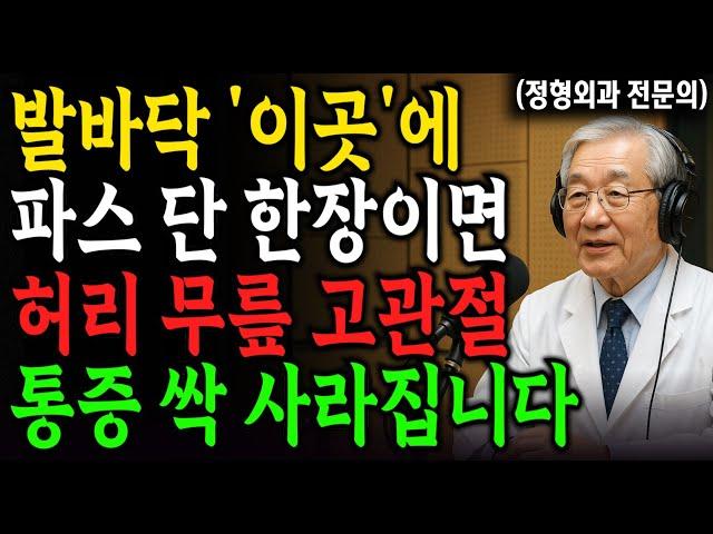 발바닥 파스! 무릎·손목·허리 통증은 ‘여기’에 붙여야 효과 납니다 | 단 5분! 통증 잡는 방법 | 60대 이상 꼭 보세요! 통증 없는 노후 ㅣ삶의지혜ㅣ행복한노후ㅣ의사 건강조언