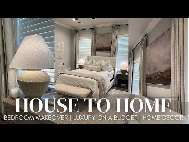 HOUSE TO HOME VLOG | bedroom makeover | affordable home decor + drapes | modern, cozy vibes | 2024