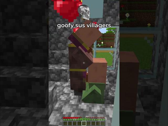 goofy sus villagers in minecraft 