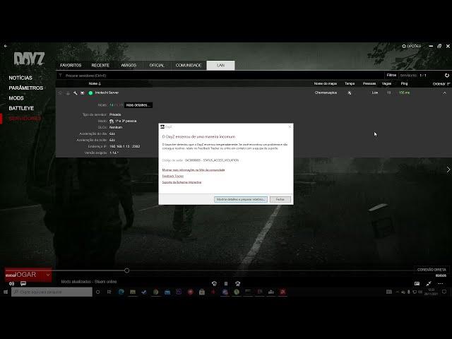 DayZ Crashando CORRIGINDO STATUS ACCESS VIOLATION