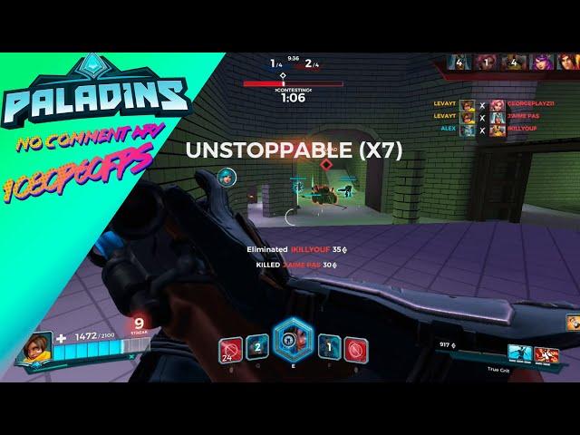 Paladins: Kinessa (Siege, Wip Crossing) Gameplay (No Commentary) [1080p60FPS] PC