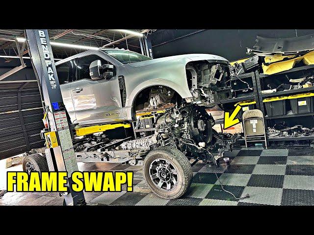 SWAPPING The FRAME ON THE 2023 FORD F250! ITS TOO MUCH WORK!