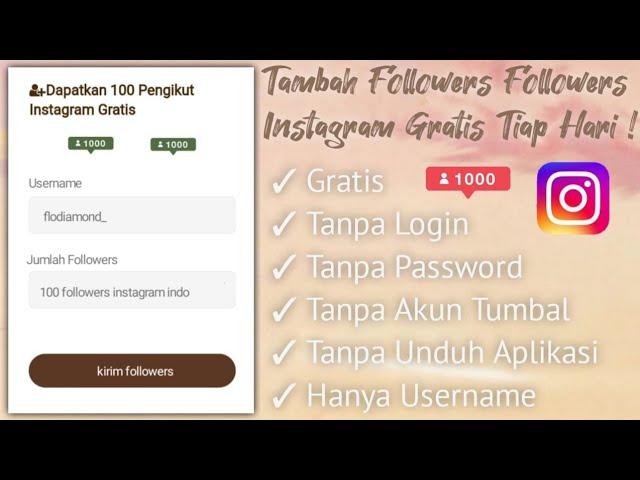 [no login] CARA MENAMBAH RATUSAN FOLLOWERS INSTAGRAM TIKTOK GRATIS TIAP HARI !!