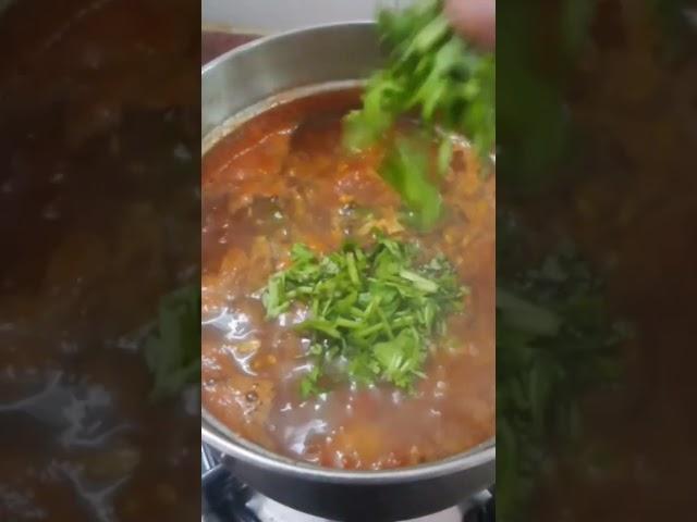 Tomato Rasam with Gobi Soya Chunks pan fried in Mustard Oil! #foodie #food #lunch #gobi #soyachunks