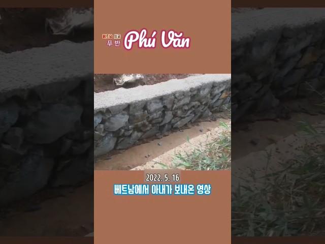[베트남시골] 골목길 2차선 도로 확장 #베트남 #도로확장 #석축공사