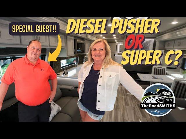 Class A Diesel Pusher vs Super C.  Motorhome Choices.  #rvliving #rvlife #motorhome #mattsrvreviews