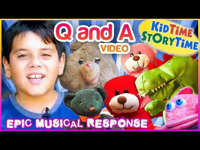 KidTime StoryTime's Q AND A VIDEO for Kids! (+ a musical surprise )