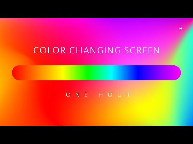 LED LIGHTS  Smooth Rainbow Color Changing Screen ~ With Lofi Hip Hop Music ~ ONE HOUR