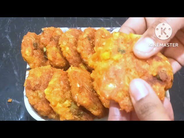 Cauliflower Stem Tawa Fry Recipe | Cauliflower Stem Cutlet/Vada Recipe | Gobi  Stem Pithau Bhaja |