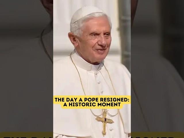 The Day a Pope Resigned: A Historic Moment | 28 Feb 2013 #popebenedictxvi #catholicchurch #resign