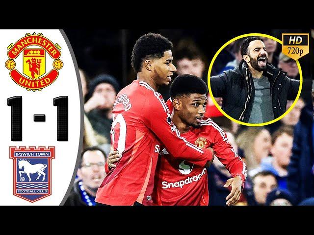 Manchester United vs Ipswich Town 1-1 Highlights & All Goals 2024 HD