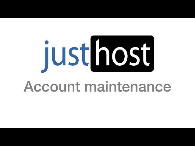 Account contact info, settings, and more in Justhost