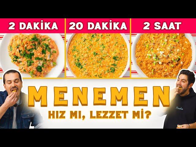 2 DAKİKA vs 20 DAKİKA vs 2 SAATLİK Menemen Tarifi 🫑 Hız mı? Lezzet mi?