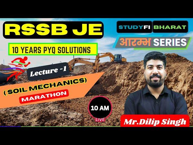 L1 - RSSB JE PYQ | आरम्भ Series | Soil Mechanics | Studyfi Bharat | Dilip Sir