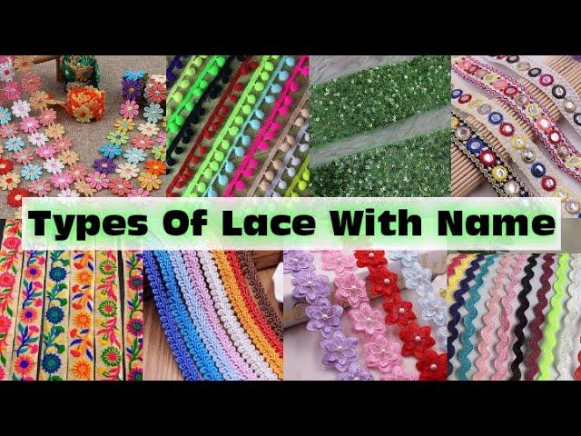 Types Of Lace With Name || lace guide || Lace design idea for dresses || Popular laces name