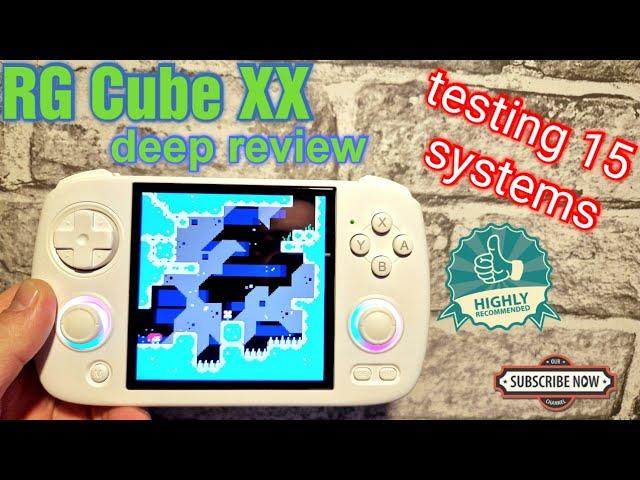 Anbernic RG Cube XX review testing 15 systems I Unboxing I PSP PS1 Dreamcast