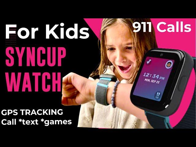 Reviewing my SYNCUP WATCH from T-Mobile | has built in tracker + 911 calling + text | Calling & more