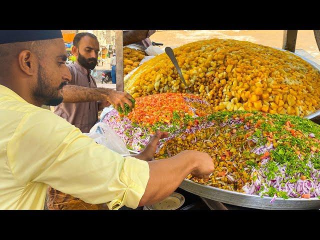 Decorated Chana Chat Mountain | Masala Aloo Chole Chaat | Famous Chana Chaat Wala| Street Food PK