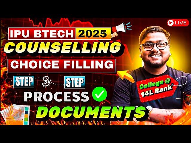 IPU BTech Choice Filling 2025  |  Live Step by Step Process | IPU BTECH Counselling 2025 | IPU