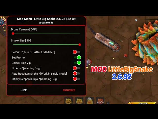 Little Big Snake Mod Menu 2.6.92 | Vip, Unlock Skin, No Ads, Auto Response, etc | LittleBigSnake