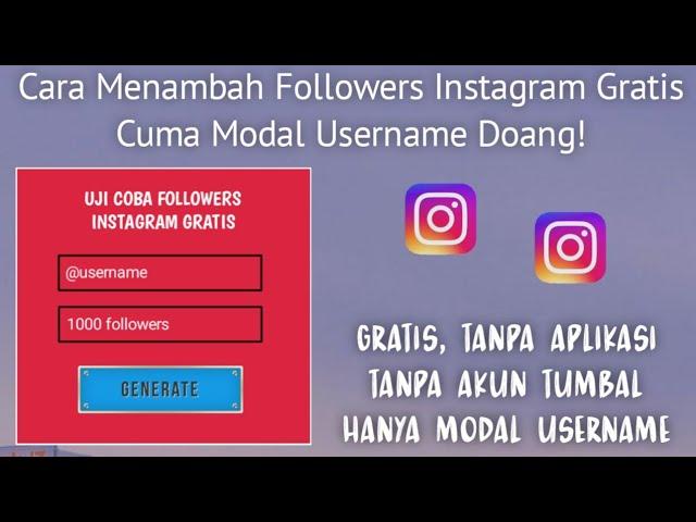 [No Login] Followers Instagram Gratis | Tanpa Aplikasi dan Tanpa Akun Tumbal 