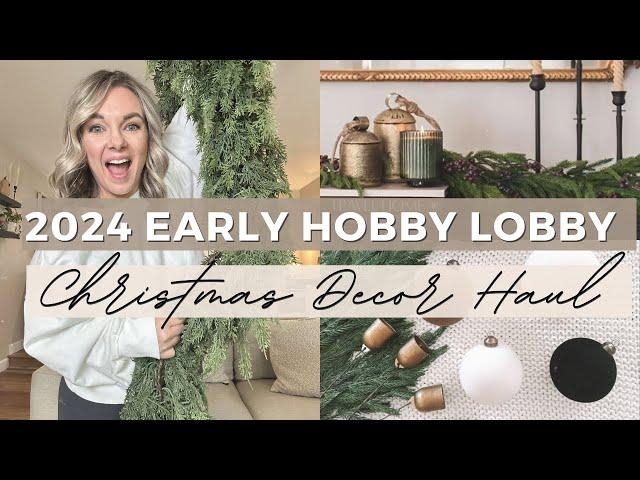 *NEW* HOBBY LOBBY CHRISTMAS DECOR HAUL 2024  | Flocked Ornaments | Viral Garlands | Styling Tips