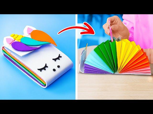 Trucos geniales para la escuela y proyectos de papelería DIY que no podrás creer. 