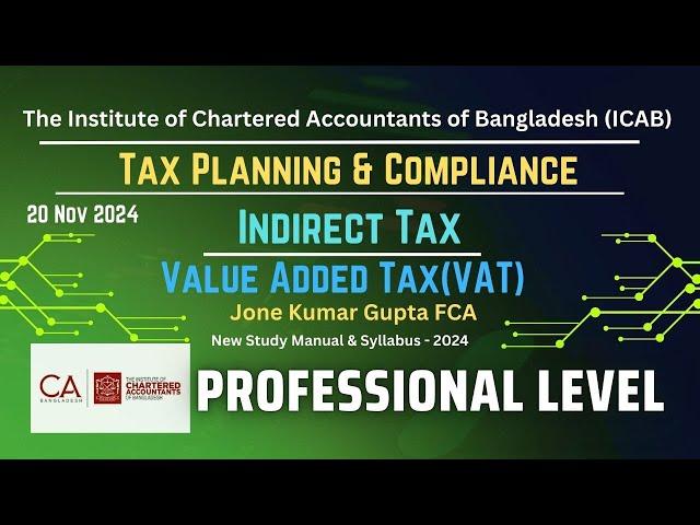 PL - VAT - Class 1 - Jone Kumar Gupta FCA