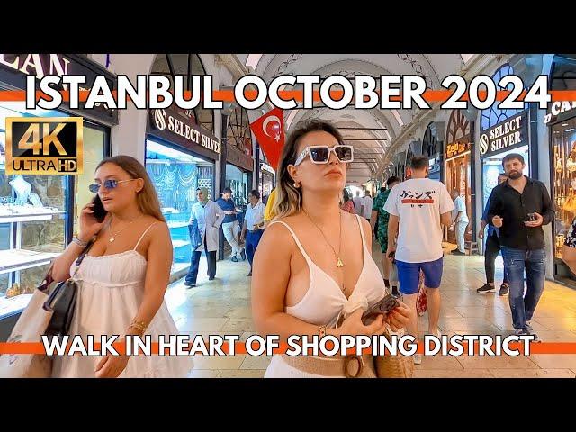 ISTANBUL TURKEY CITY CENTER 4K WALKING TOUR FATIH DISTRICT,GRAND BAZAAR SHOPPING AREA IN THIS DAYS