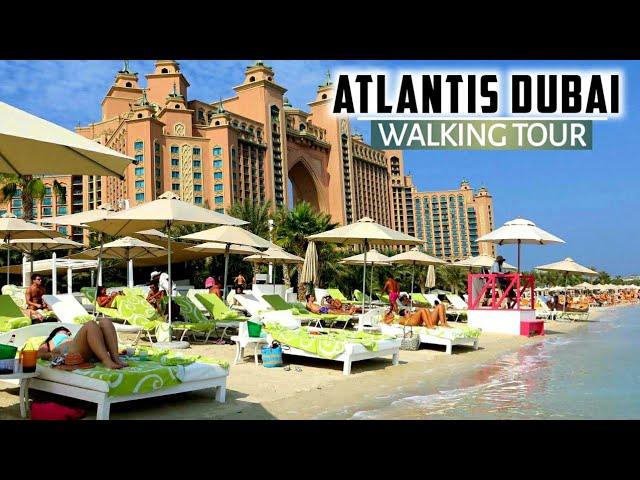 [4K] A Walking Day Tour of ATLANTIS the PALM Dubai!