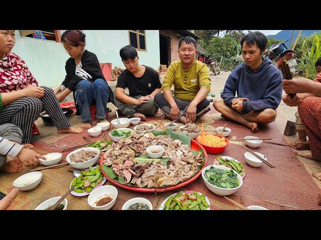 Biệt thự Đồi thông Sự Béo mở Đại tiệc toàn món ngon Tết trồng mía trên núi. Nguyễn Tất Thắng