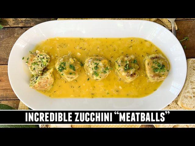 INCREDIBLE Zucchini "Meatballs" | Spanish-Style in Onion Sauce