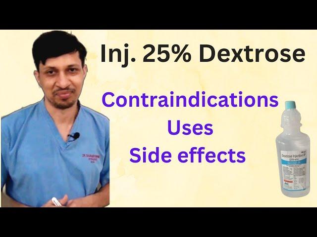 25 percent dextrose/Dextrose injection/Dextrose 25 injection uses in Hindi/हिंदी में