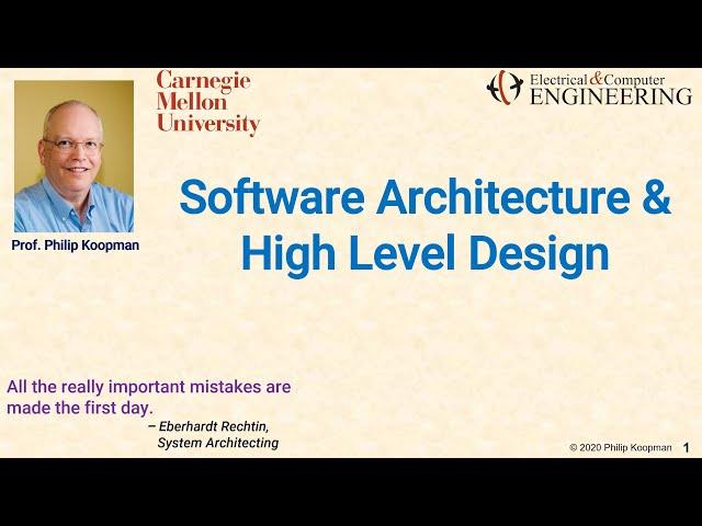 L12 Software Architecture and High Level Design