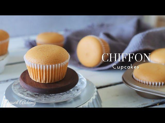 Chiffon Cupcakes | Cupcakes | 戚风杯子蛋糕｜圆滚滚的戚风杯子蛋糕｜Dessert Alchemy