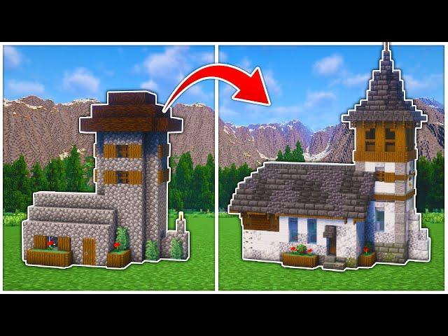 Minecraft ►  How To Transform A Taiga Village Cleric Church | Survival Build