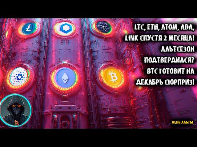 LTC, ETH, ATOM, ADA, LINK спустя 2 месяца! Альтсезон подтвердился? BTC готовит сюрприз на декабрь?