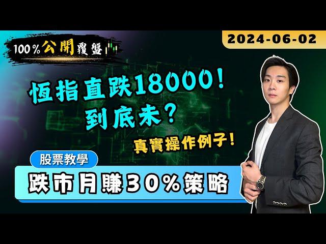 【公開覆盤】 股市大跌依然月賺30%的策略？ 真實操作例子！#恆指 直插18000！#港股 見底未？｜100%公開覆盤 EP.2｜股票教學 #期指 #指數期貨 #股市