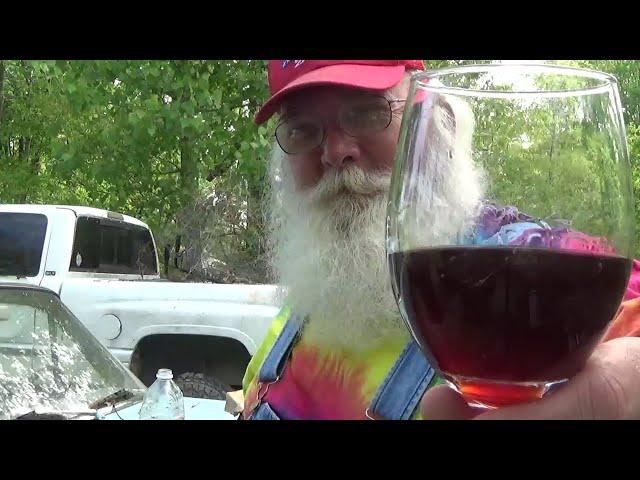 Tasting the Car Hood Wine with PawPaw