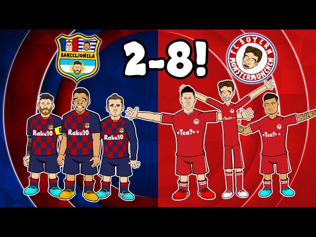 2-8! Bayern Crush Barcelona! (Champions League Highlights Goals Bayern Munich 2020 MSN 123)