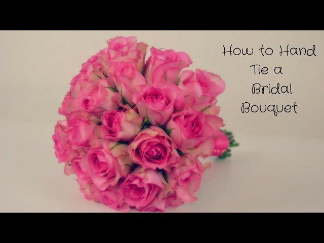 DIY Bridal Bouquet:  Hand tied wedding flowers using fresh flowers